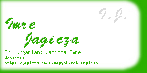 imre jagicza business card